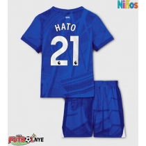 Camiseta Chelsea Jorrel Hato #21 Primera Equipación para niños 2025-26 manga corta (+ pantalones cortos)